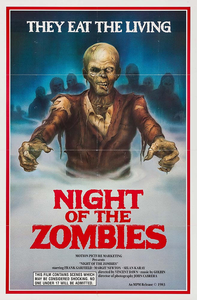 Poster ZOMBIES NIGHT Sheet THE One OF
